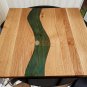 Wooden Handmade Sofa Center Customize Table Top Green Resin Epoxy Table Tops Art