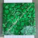 24" Green Marble Agate Stone Coffee Side Table Top Kitchen Bedroom Decor E1148