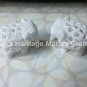 2.5" Marble Pair Elephants Filigree Hand Carved Handmade Work Home Decor Arts