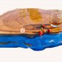 Blue Epoxy Table dining table, center table top Live Edge Acacia wood Furniture