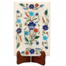 6''x4'' White Marble Tray Marquetry Inlay Art Lapis Occasional Gift Decor H3654