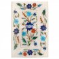 6''x4'' White Marble Tray Marquetry Inlay Art Lapis Occasional Gift Decor H3654