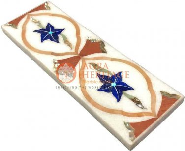 12"x4" Marble Wall Antique Tile Italian Inlaid Decorative Art Cyber Monday Gifts