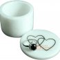 2"x2" Marble White Ring Trinket Box Inlaid Decorative Christmas Gift For Her Art