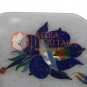 4"x4" White Wall Decor Tile Inlaid Lapis Pietradura Floral Work Christmas Gifts