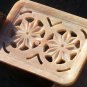 5"x3.5" Marble Natural Soapstone Soap Dish Bar Storage Floral Handicraft Gifts