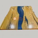 Living room table, oak, coffee table, side table, epoxy blue resin dining table