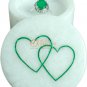 2"x2" Marble White Ring Trinket Box Heart Shape Malachite Stone Columbus Gifts