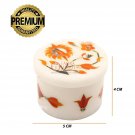 2"x2" Marble Decorative Trinket Jewelry Box Carnelian Marquetry Floral Art Decor