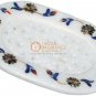 4"x3" Marble White Top Soap Dish Bar Lapis Inlay Pietradura Floral Veterans Gift