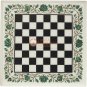 White Chess Indoor Set Handmade Chess Board Game Malachite Inlaid Marquetry Art