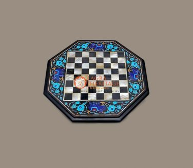 Staunton Chess Set With Black And White Marble Board Handmade Gifts For Him