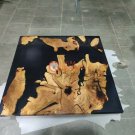 Epoxy Resin Coffee Table Live Edge Walnut Black River Dining Desk Patio Decor