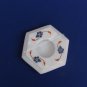4" Marble White Smoking Ash Tray Precious Inlay Stone Bedroom Table Decor E728