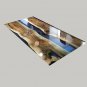 Blue Resin Walnut Restaurant Luxury Dining Table Top Live Edge Design Patio Deco