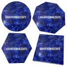 Marble Small Coffee Table Top Lapis Lazuli Inlay Random Stone Bedroom Home Decor