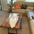 Epoxy Custom Dining Table Top Resin Walnut Handmade Art Semifinished Furniture