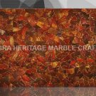 4'x2' Marble Top Dining Table Counter Height Red Jasper With Gold Inlay Art E252