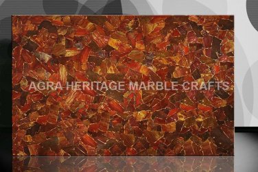 4'x2' Marble Top Dining Table Counter Height Red Jasper With Gold Inlay Art E252