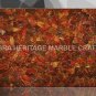 4'x2' Marble Top Dining Table Counter Height Red Jasper With Gold Inlay Art E252
