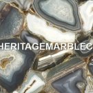 Grey Agate Stone Marble Hallway Side Table Top Antique Decent Garden Decor H5597