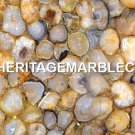 Marble Kitchen Table Top Yellow Agate Semi Precious Stones Outdoor Decor H5608