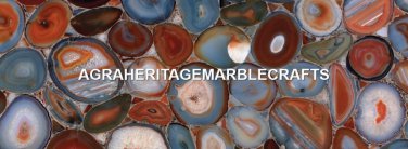 Exclusive Marble Center Coffee Dining Table Red Agate Precious Stone Decor H5592