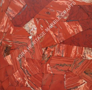 24" Random Marble Designer Red Jasper Attractive Slab Inlay Kitchen Decor E253