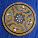 18" Marble Coffee Table Top Handmade Mosaic Inlay Marquetry Art Patio Decorative