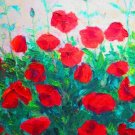 Oil Painting — Poppy Flowers—Fine Art Oil Painting-Size: 20" x  16"(50 cm x 40 cm)