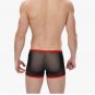 Black 3pcs Men's sexy undewear mesh gauze transparent boxer briefs underpants #BD117