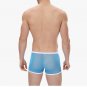 3pcs Blue Men's sexy undewear mesh gauze transparent boxer briefs underpants #BD117