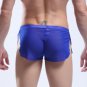 Blue Men's sexy underwear transparent mesh gauze breathable boxer briefs #M14-3