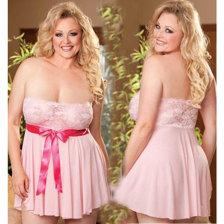 Women's large size sexy exotic lingerie lace chiffon short skirts pajamas baby dolls #S4018