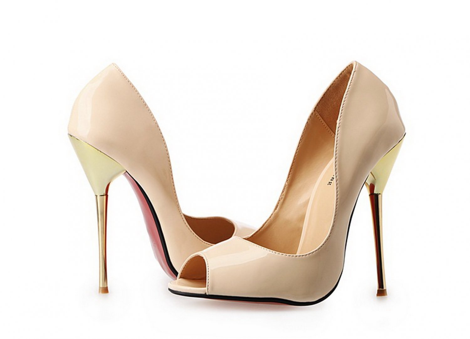 Women's large size open toe nude extra high heels pumps men's crossdressing shoes