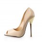Women's large size open toe nude extra high heels pumps men's crossdressing shoes