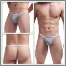 Gray 3pcs Ciokicx sexy gay men's underwear cotton low rise thongs t-strings g-strings #C045