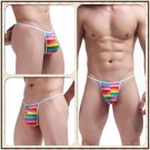 3pcs Rainbow Ciokicx sexy gay men's underwear cotton low rise thongs t-strings g-strings #C045