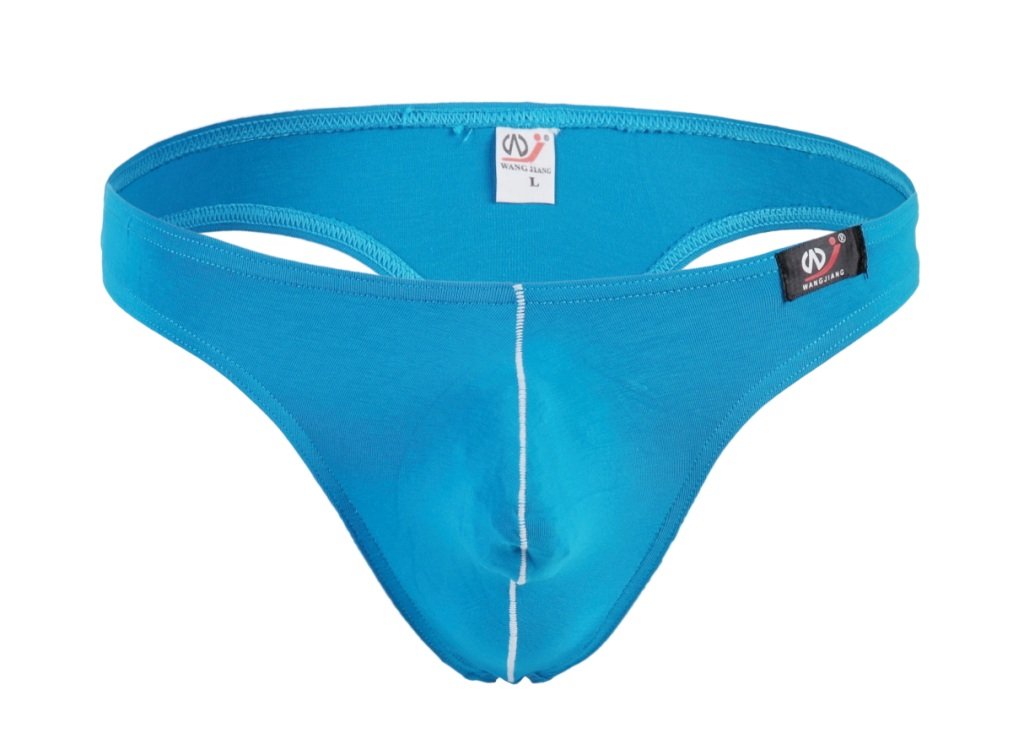 #5002DK Blue Wangjiang Gay Men's underwear sexy cotton thongs t-string ...