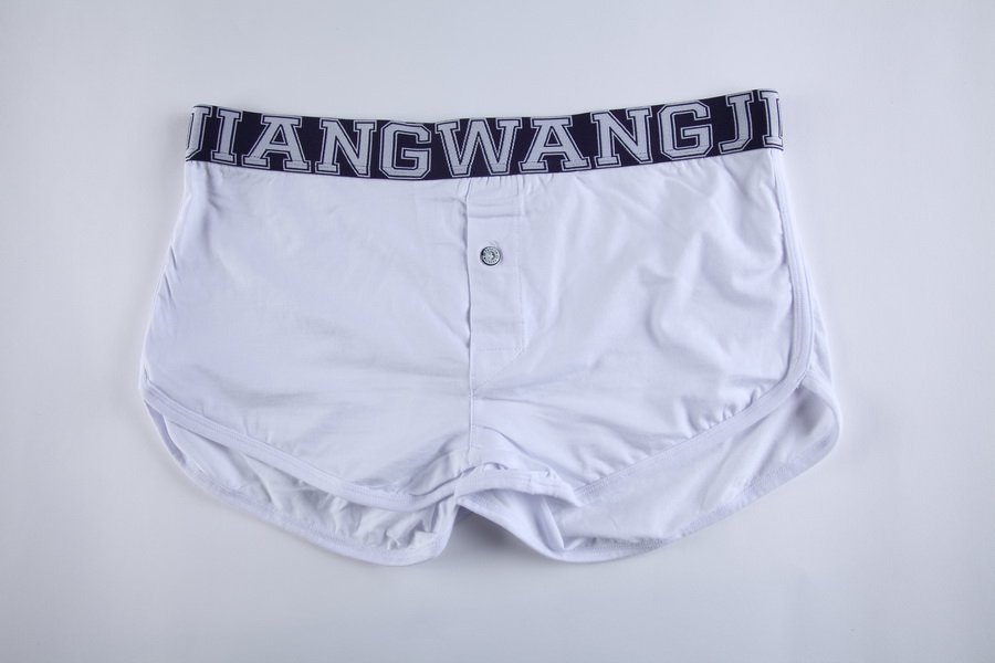 #5006DK White Wangjiang men's underwear cotton U bag pouch button opening underpants boxer briefs