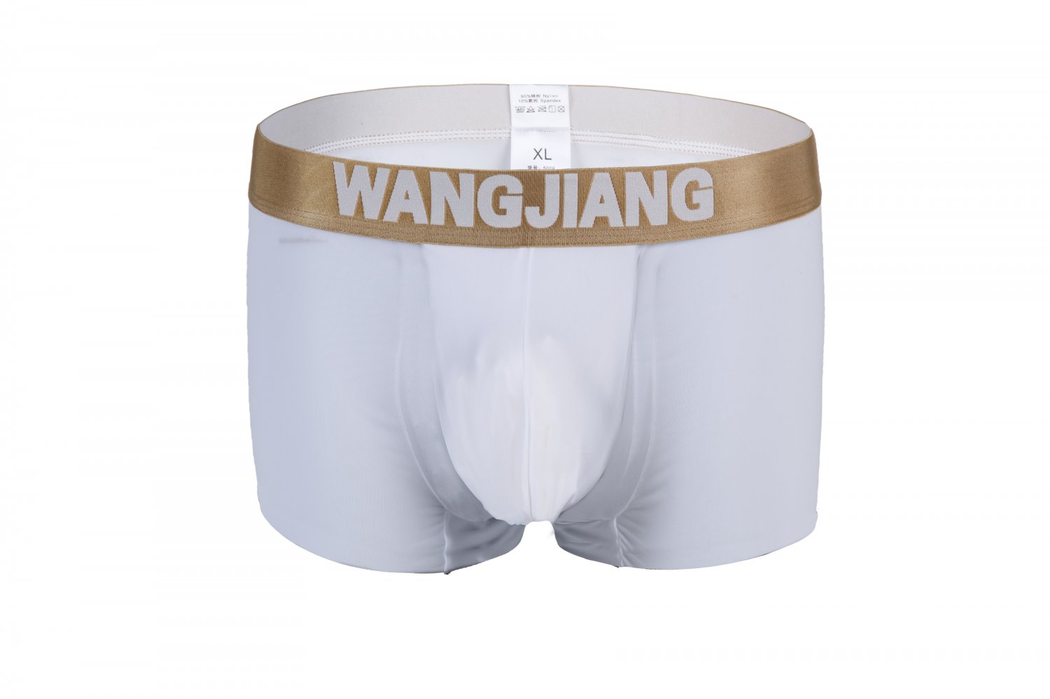 White 3pcs Men's sexy underwear ice silky pouch boxer briefs #5008PJ