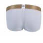 White 3pcs Men's sexy underwear ice silky pouch boxer briefs #5008PJ