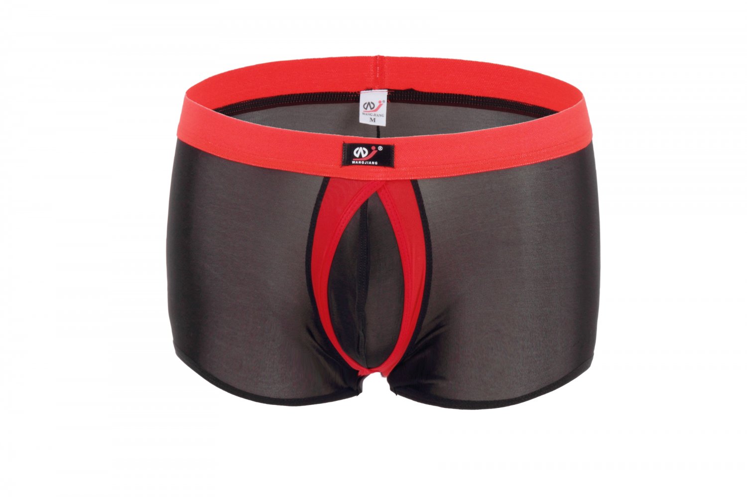 #1002PJ Black Wangjiang Brand Men's sexy underwear Ice Silky U bag Boxer briefs Underpants