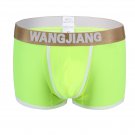 Green 3pcs Men's sexy underwear ice silky pouch boxer briefs #5008PJ