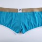 Blue 3pcs Men's sexy underwear ice silky pouch boxer briefs #5008PJ