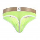 Wangjiang 3PK Men's sexy underwear ice silky thong g-string underpants Green #5008DK