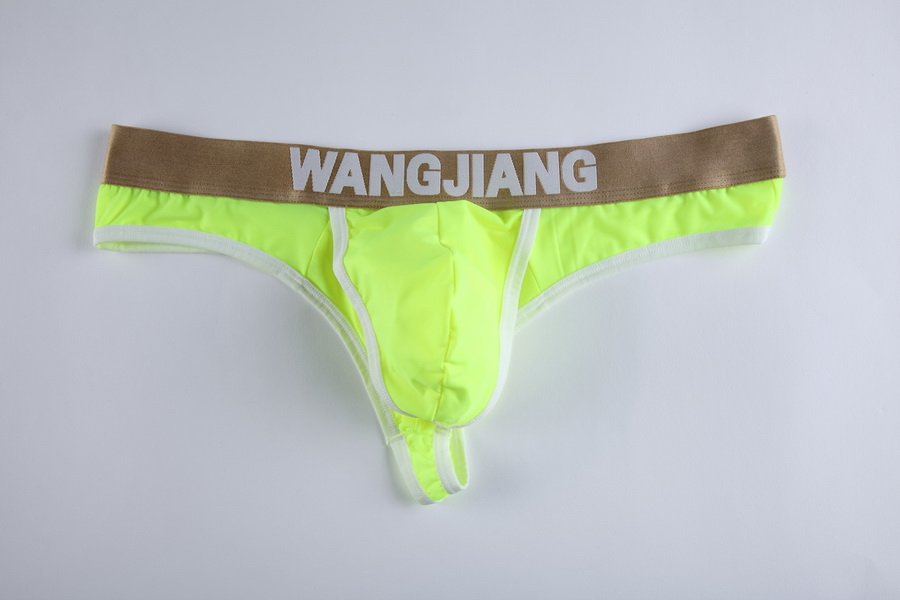 Wangjiang 3pk Mens Sexy Underwear Ice Silky Thong G String Underpants Green 5008dk 5568