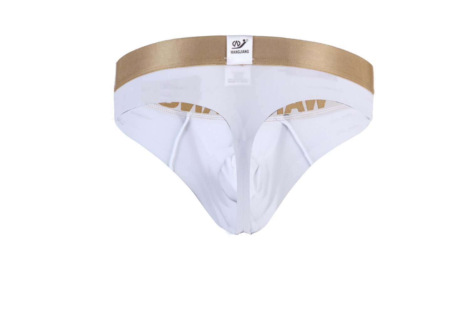 3PK Wangjiang Men's sexy underwear ice silky thong g-string underpants White #5008DK