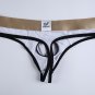 3PK Wangjiang Men's sexy underwear ice silky thong g-string underpants White #5008DK