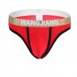 3PK Wangjing Men's sexy underwear ice silky thong g-string underpants Red #5008DK